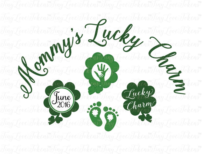 Download Mommy's Lucky Charm SVG Design for Silhouette and other | Etsy