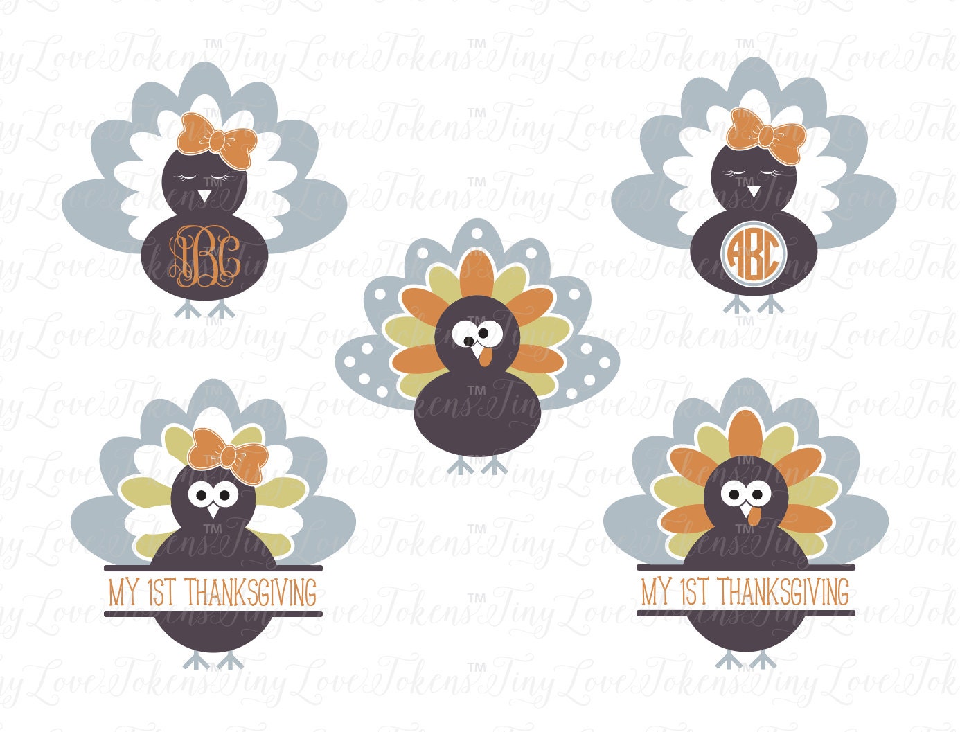My Sweet Turkey Design for Silhouette and Other Craft Cutters (.svg ...