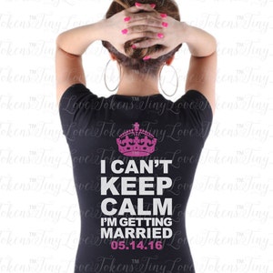 I Can't Keep Calm I'm Getting Married SVG Design for Silhouette and other craft cutters .svg/.dxf/.eps/.pdf image 2