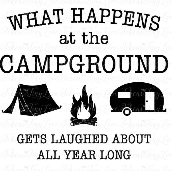 Co się dzieje na campingu Design (. SVG/. DXF/. EPS/. PDF/. jpg)