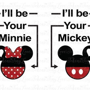 I&#39;ll be Your Minnie Mickey Design for Silhouette and other craft cutters (.svg/.dxf/.eps/.pdf)