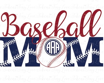 Baseball Mom SVG Design for Silhouette and other craft cutters (.svg/.dxf/.eps/.pdf)
