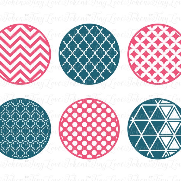 Patterned Circles Design for Silhouette and other craft cutters (.svg/.dxf/.eps/.pdf)