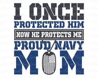 Proud Navy Mom Son Design (.svg/.dxf/.eps/.pdf/.jpg)