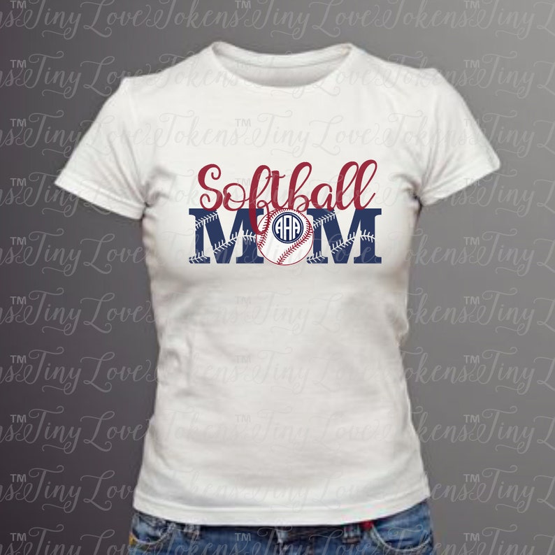 Download Softball Mom Monogram SVG Design for Silhouette and other ...