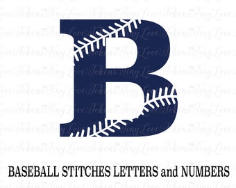 Baseball Stitches Letters and Numbers SVG Design for Silhouette and other craft cutters (.svg/.dxf/.eps/.pdf)