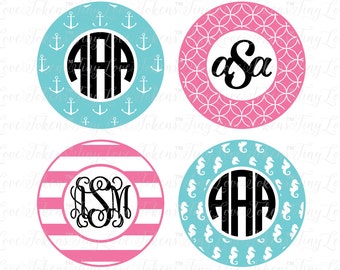 Nautico Monogram SVG scenografia per Silhouette e altre frese di mestiere (.svg/.dxf/.eps/.pdf)