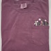 Comfort Colors Floral Pocket T-shirt. Embroidered Wild Flower Pocket ...