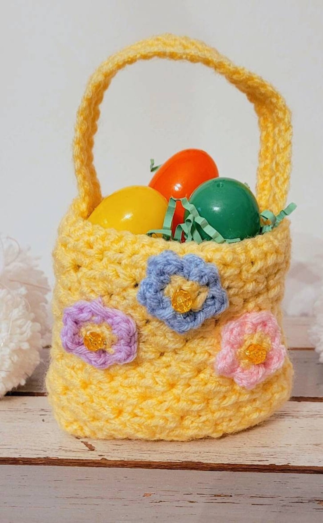 Knit Easter Baskets, Crochet Mini Easter Baskets, Sweater Easterbasket