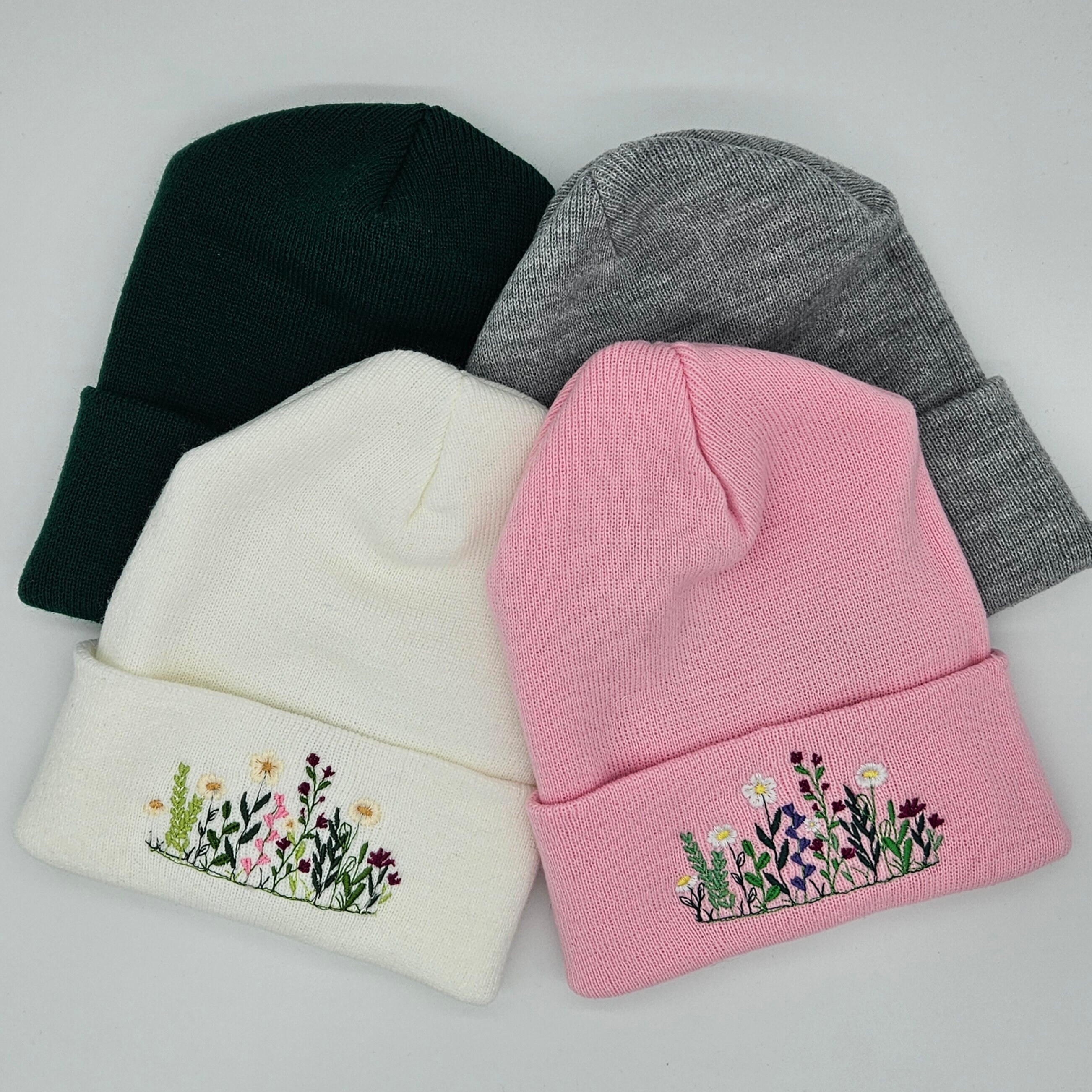 TEY-ART 100% alpaca  Floral Knit Hat/Beanie?NWTs Floral Moth Beanie - Crewel and Unusual main image 4