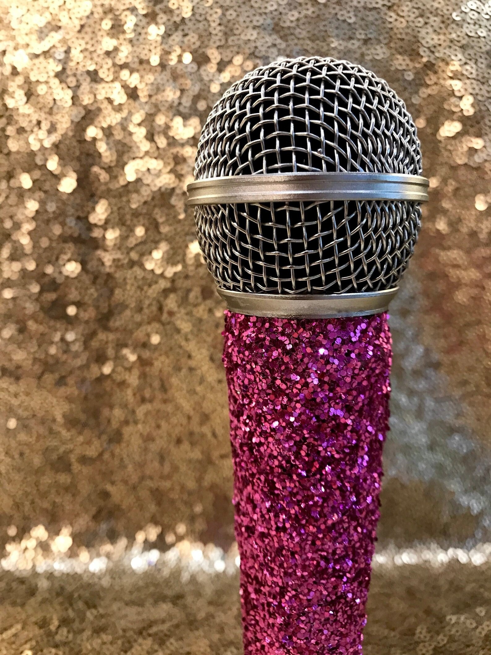 CUSTOM Glitter Bling Microphone Wired or Bluetooth Various Etsy