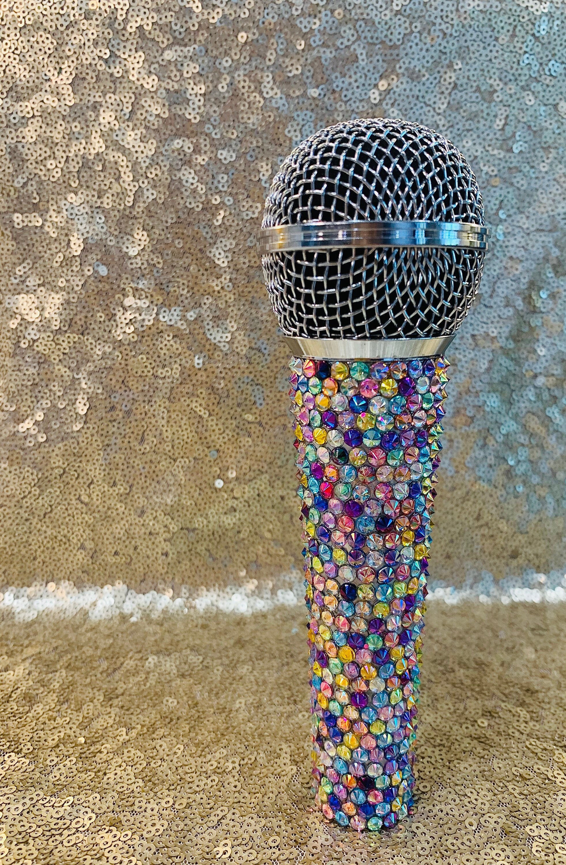 NEW Rhinestone Bling Microphone Multi Color Etsy