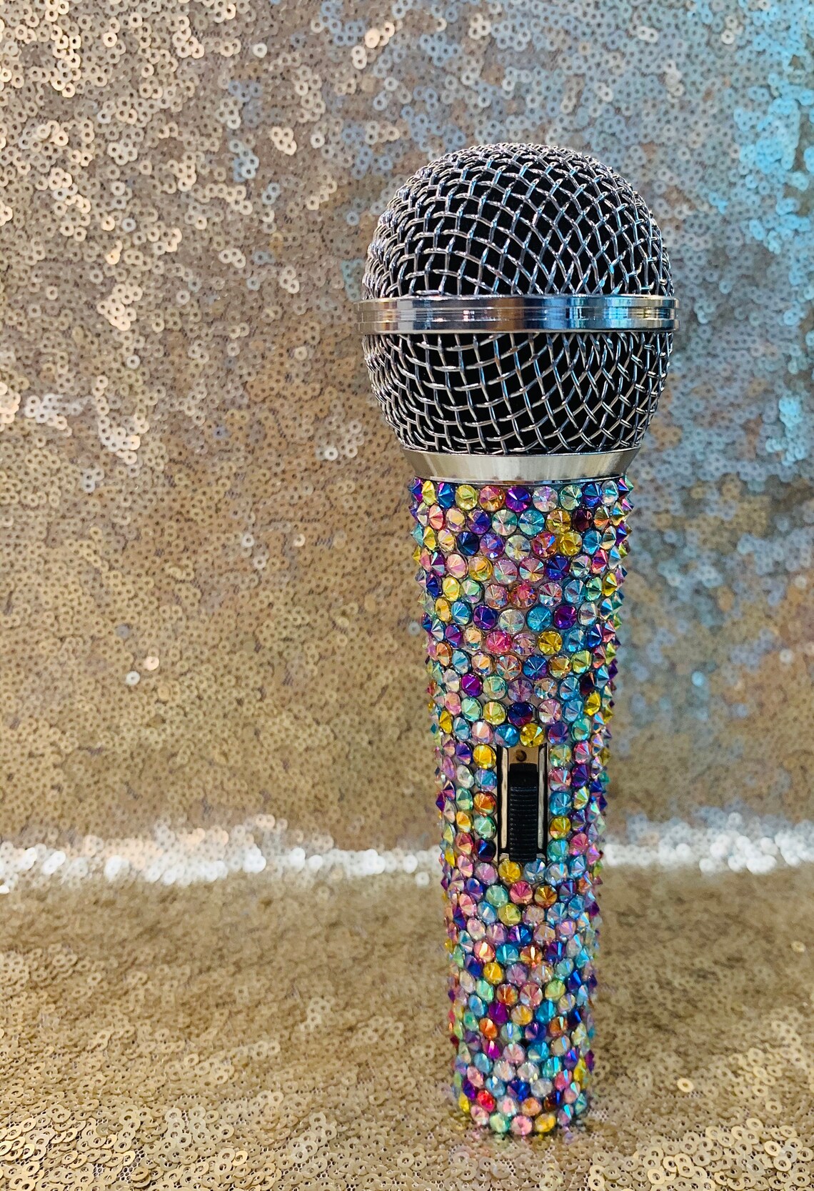 NEW Rhinestone Bling Microphone Multi Color Etsy