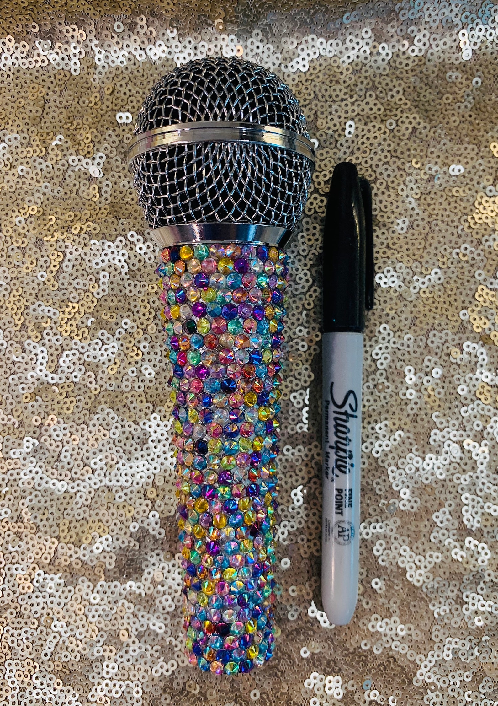 NEW Rhinestone Bling Microphone Multi Color Etsy