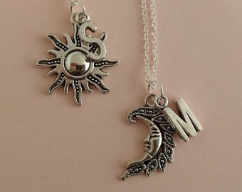 Sun And Moon Friendship Necklace Etsy