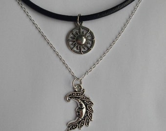 Sun Choker & Moon Necklace