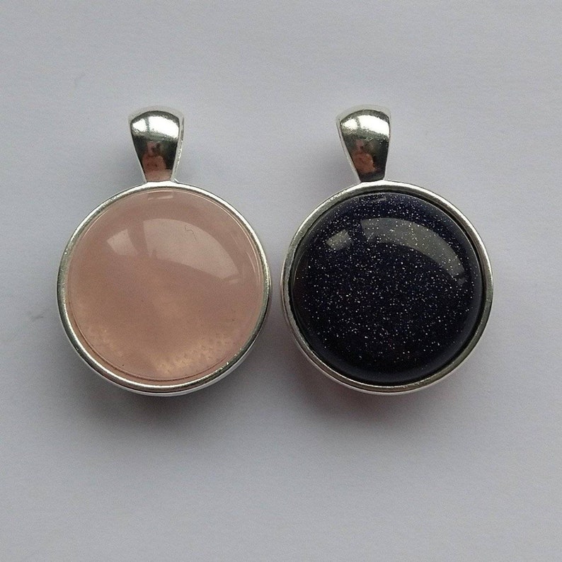 Double sided reversible gemstone crystal necklace 2 necklaces in one!