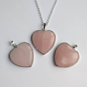 Rose Quartz Heart Necklace