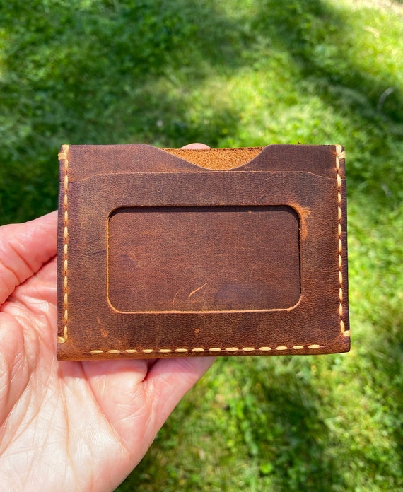 Slim Minimalist Leather Wallet Card Holder Wallet Men's 