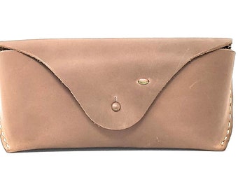 Leather Glasses Case,  Handmade Genuine Leather Sunglasses Case, Eyeglass Case for Men and Women