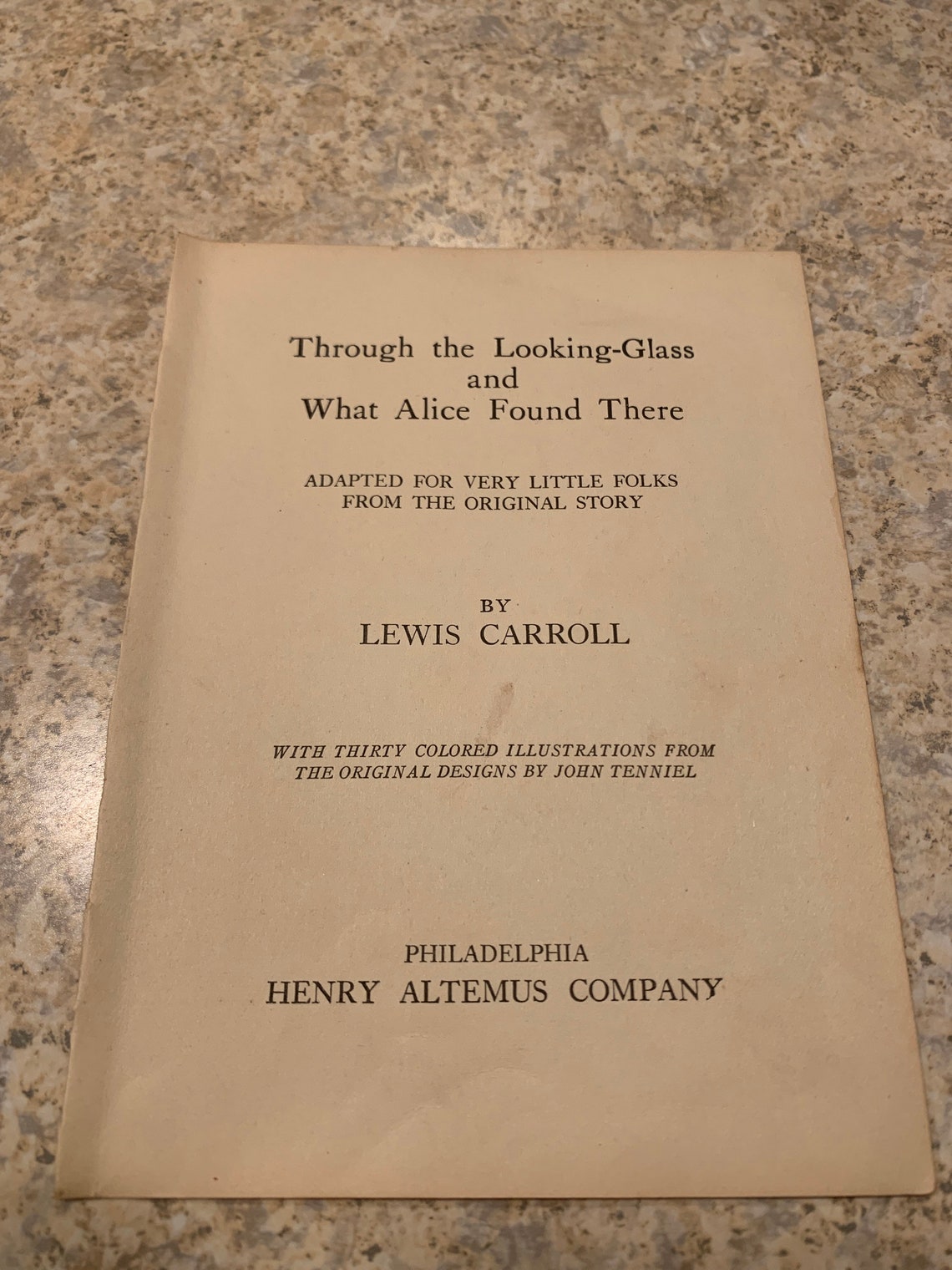alice and the looking glass book alice and the looking glass book