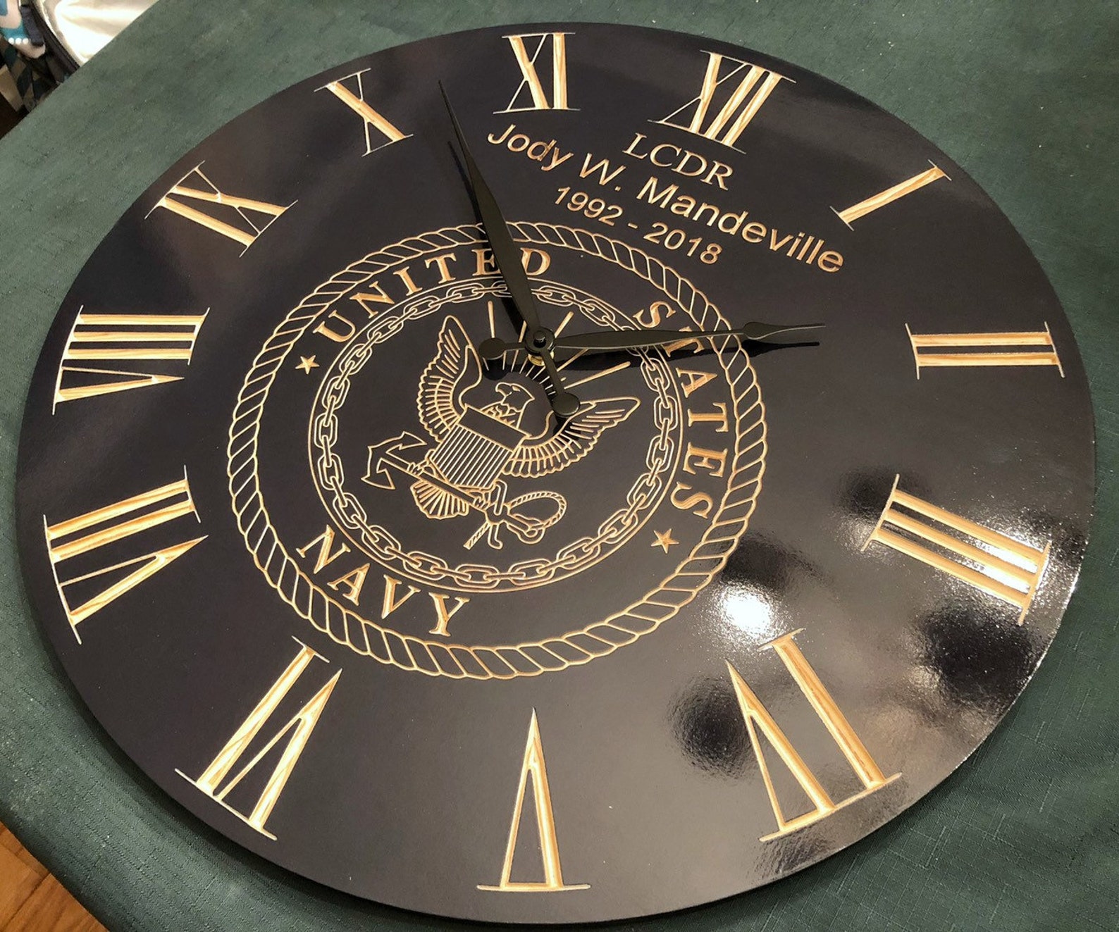 Personalized United States Navy Military Clock. Custom Name Etsy