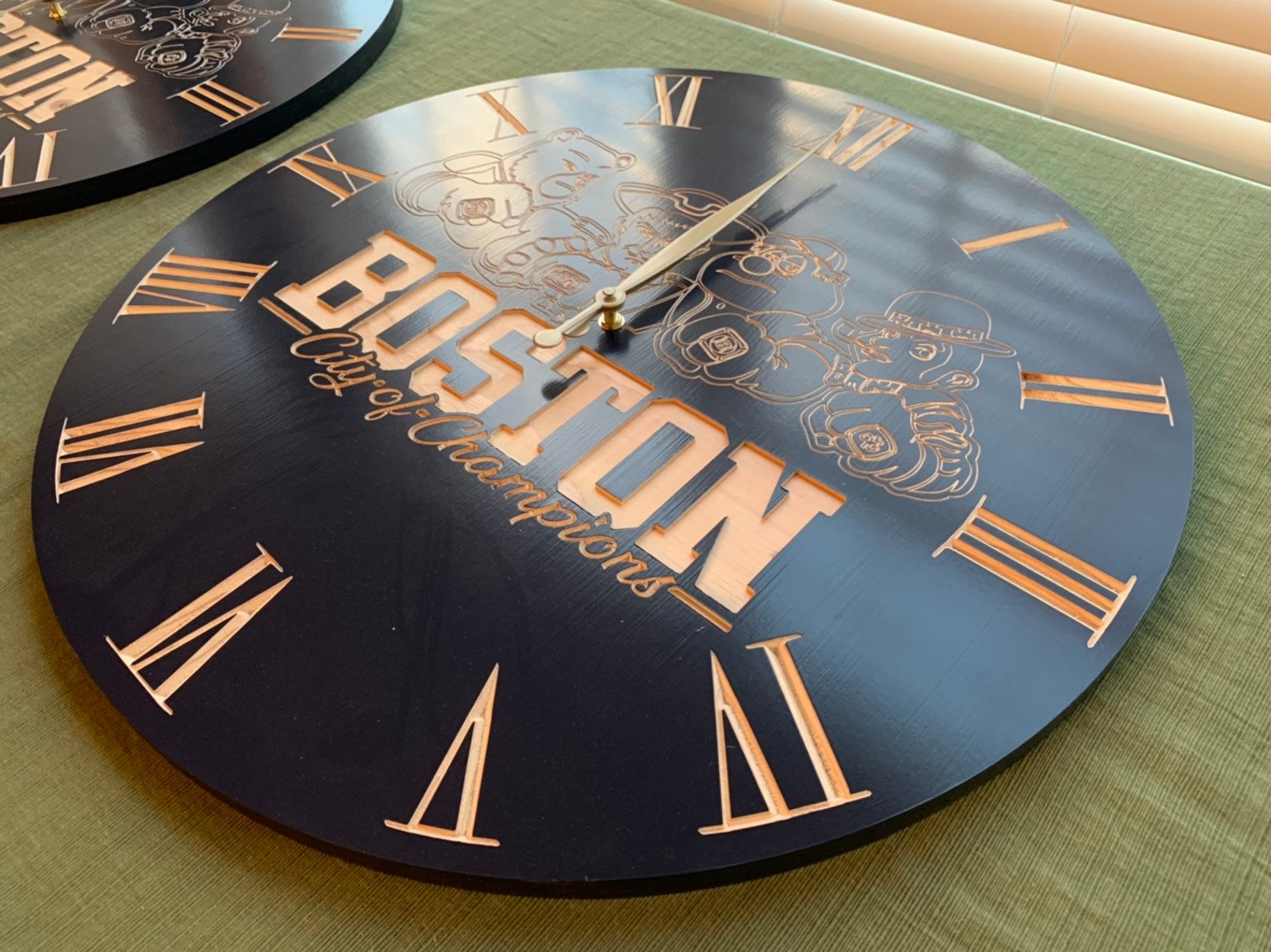 Man Cave Clock, Man Cave Sports Clock, Boston City of Champions