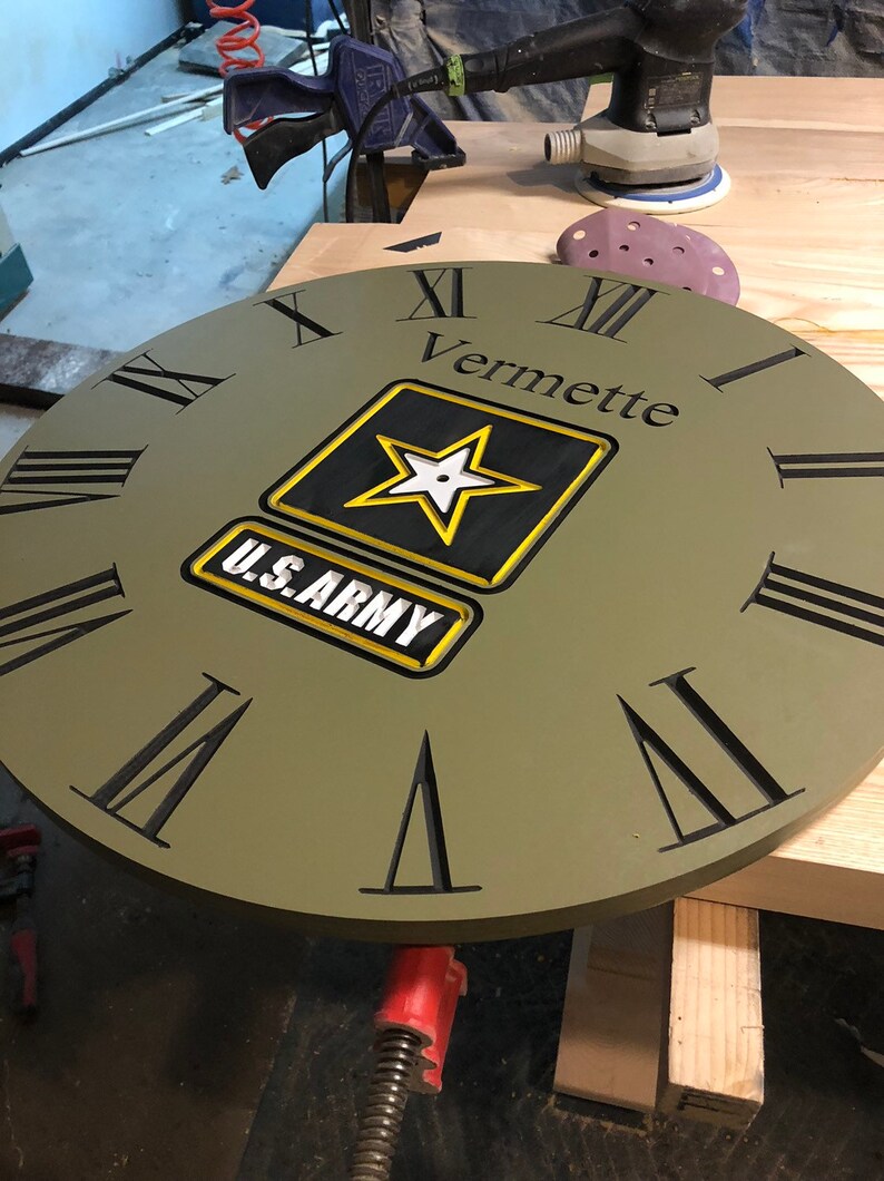 Personalized United States ARMY Military Clock. Custom Name Etsy