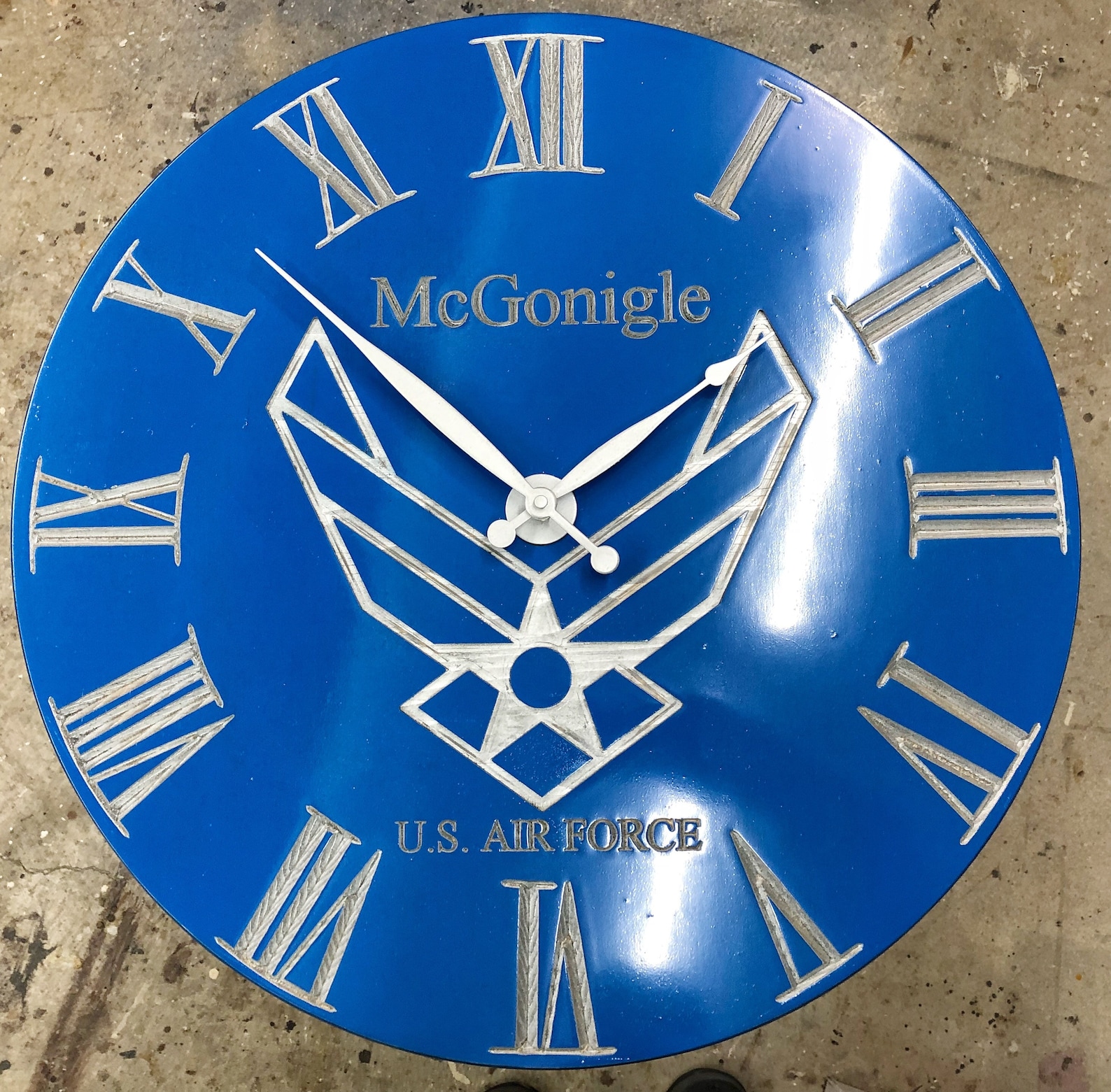Personalized Air Force Military Clock. Custom Name Time Clock. Etsy