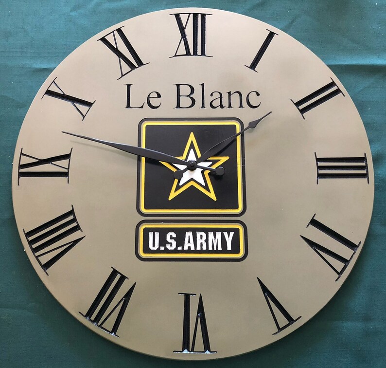 Personalized United States ARMY Military Clock. Custom Name Etsy