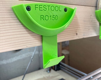 Sander hanger. Fits festool 150 (6” sanders) with hook for cord storage