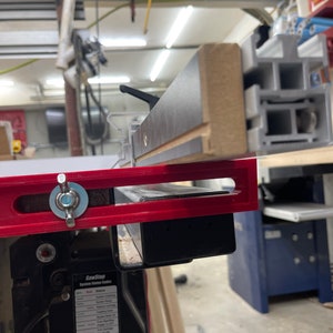Support extender  for sawstop table saws or saws with pre-drilled holes on the side