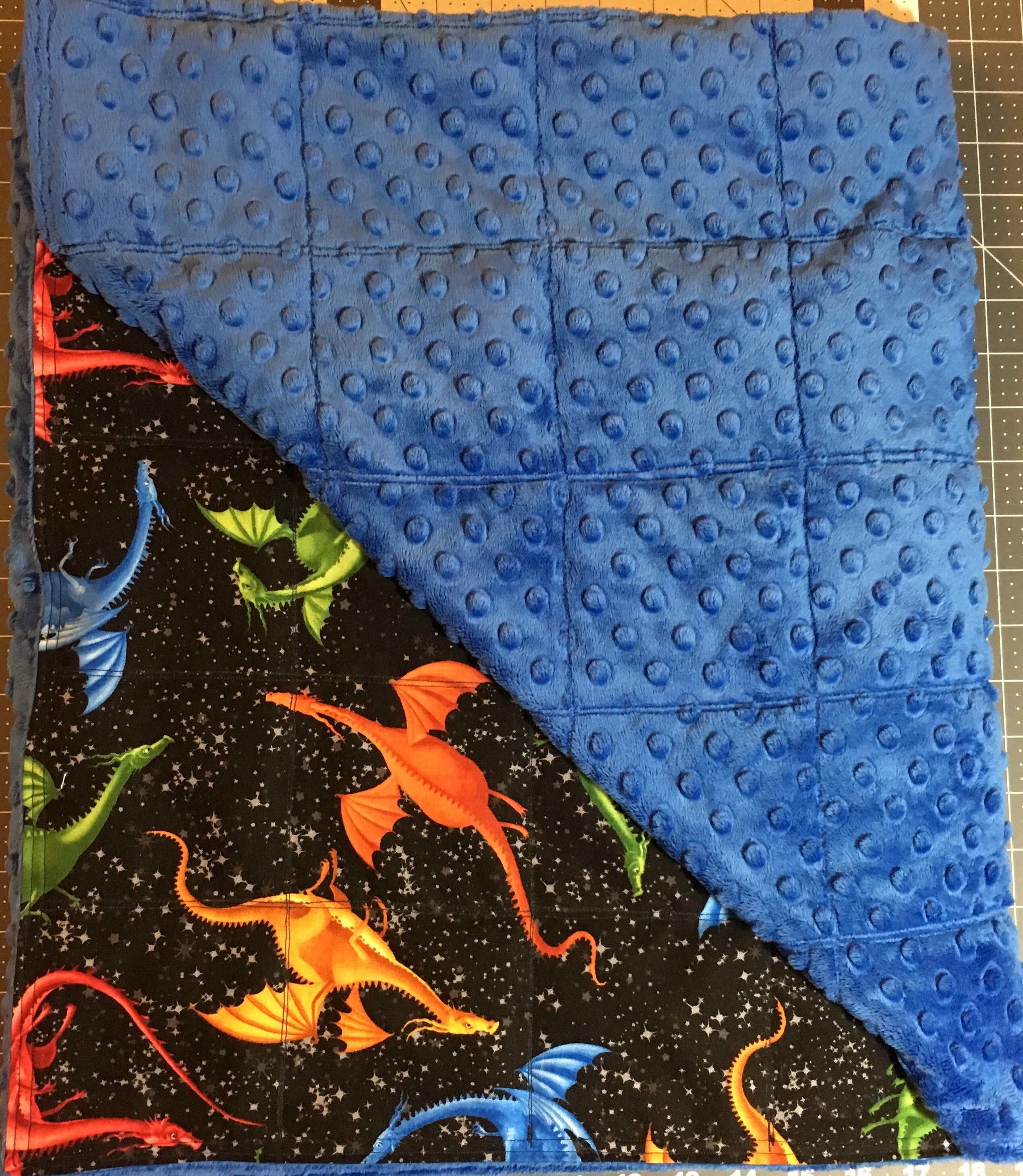 Weighted blanket with glass beads for children 35 x 42