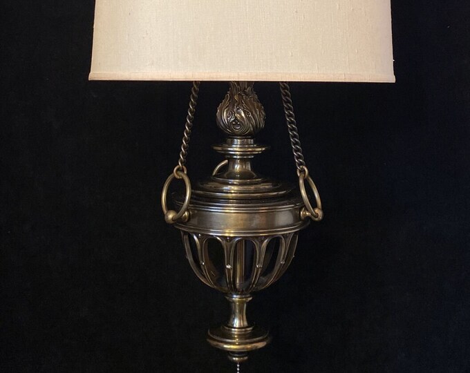 Vintage Stiffel Brass Hanging Light Swag Lamp Hollywood Etsy