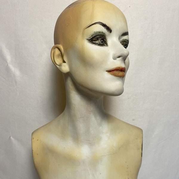 Vintage Greneker (Wolf Vine) Realistic Fiberglass Female Mannequin Torso 26370 B