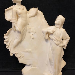 Lot 462 - AN ITALIAN CARVED ALABASTER FIGURE OF THE