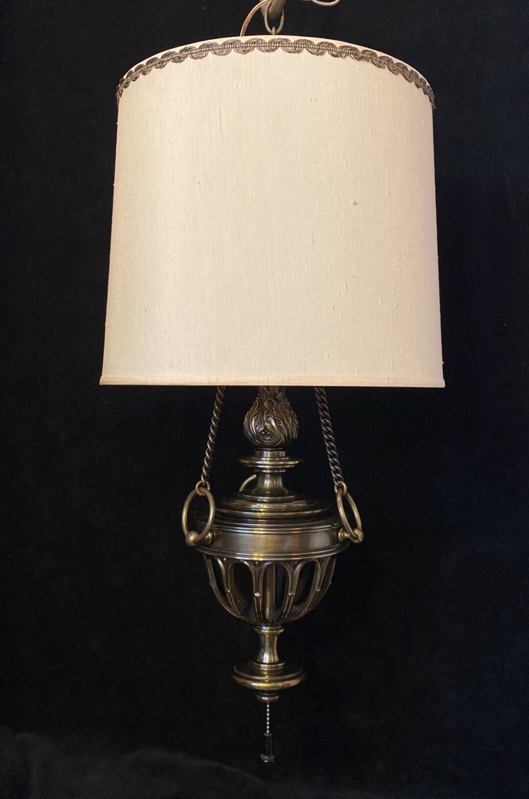 Vintage Stiffel Brass Hanging Light Swag Lamp Hollywood Etsy