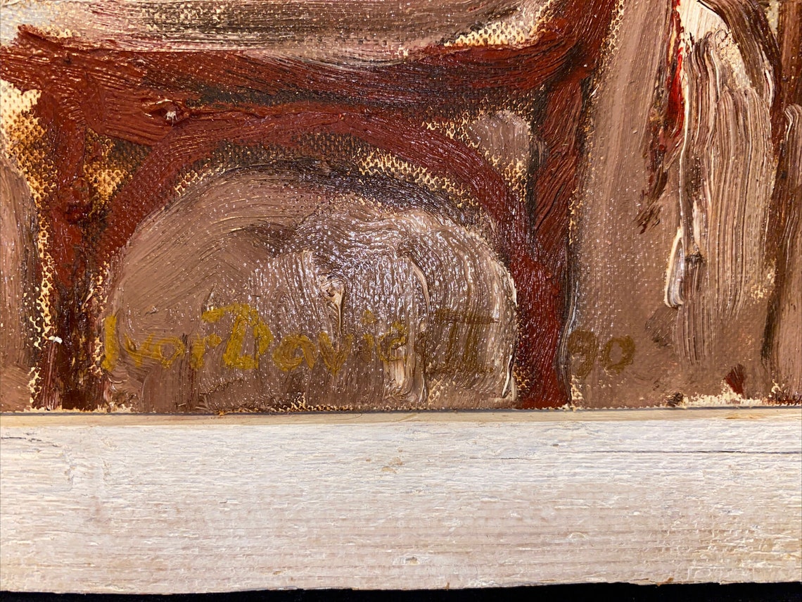 Original IVOR DAVIES Oil Painting Contemporary Welsh Artist Etsy