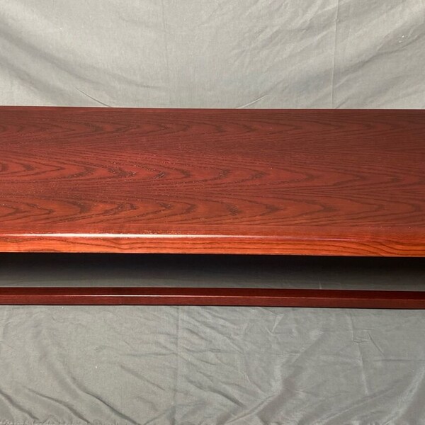 Vintage Mid Century Danish Style Rose ? Teak ? Wood Coffee Table Bench 47.5"