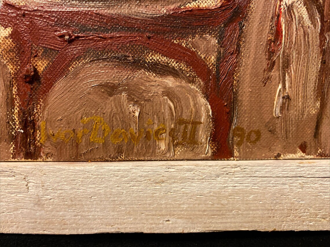 Original IVOR DAVIES Oil Painting Contemporary Welsh Artist Etsy