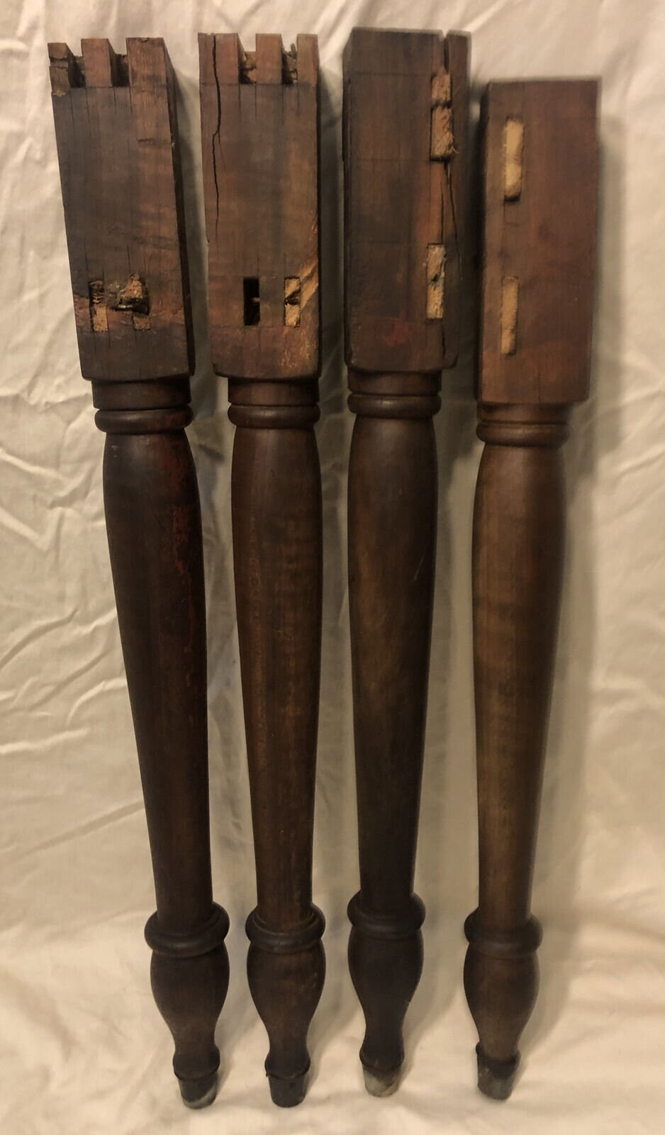4 Antique Turned Wood Table Legs Turn of the Century Furniture Etsy