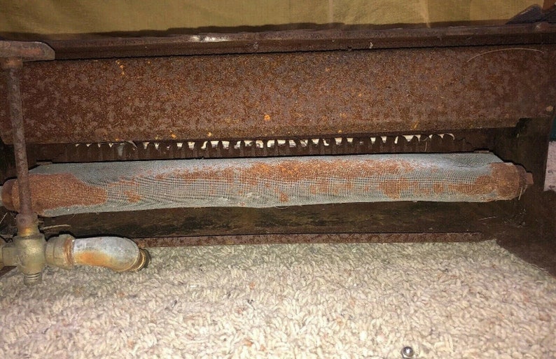 Amazing Antique Gas Fireplace Insert Cast Iron Ceramic Etsy