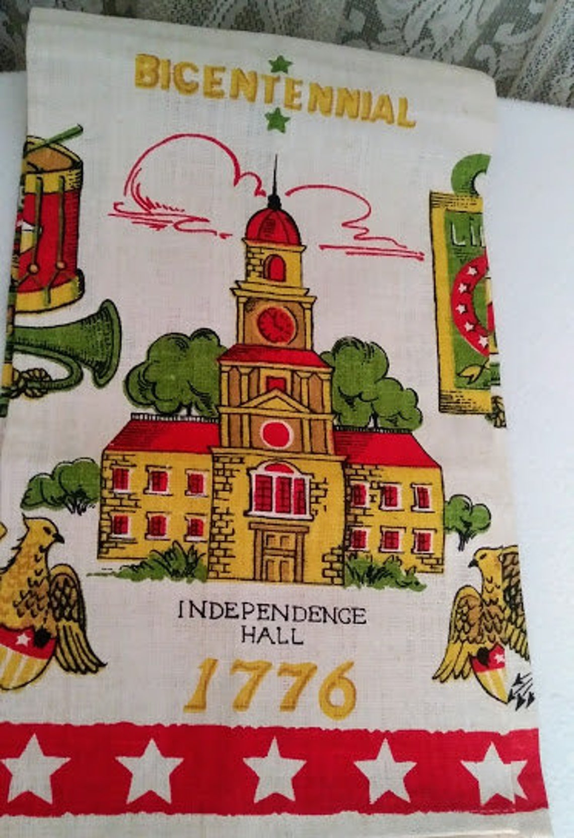 Bicentennial 1776 Linen Calendar Dish Towel Calendar Towel Etsy