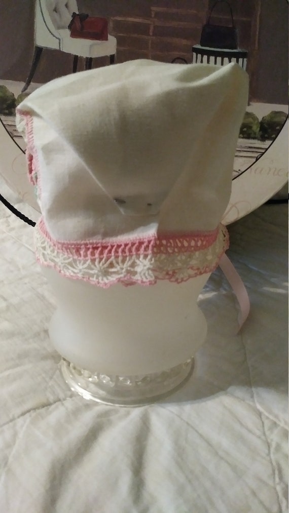 Vintage 1950's, Handkerchief Crochet, Rose Baby C… - image 7