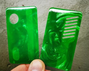 Doors, panels for dotAio v1, v2 / Custom Doors,  green color + pearl effect