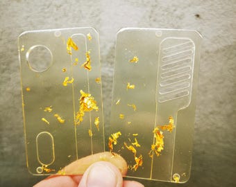 Doors, panels for dotAio v1, v2 / Custom Doors, gold + transperent