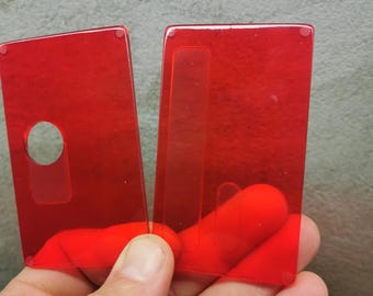 Billet Box Panels – Transparent Custom Replacement Doors, red transperent