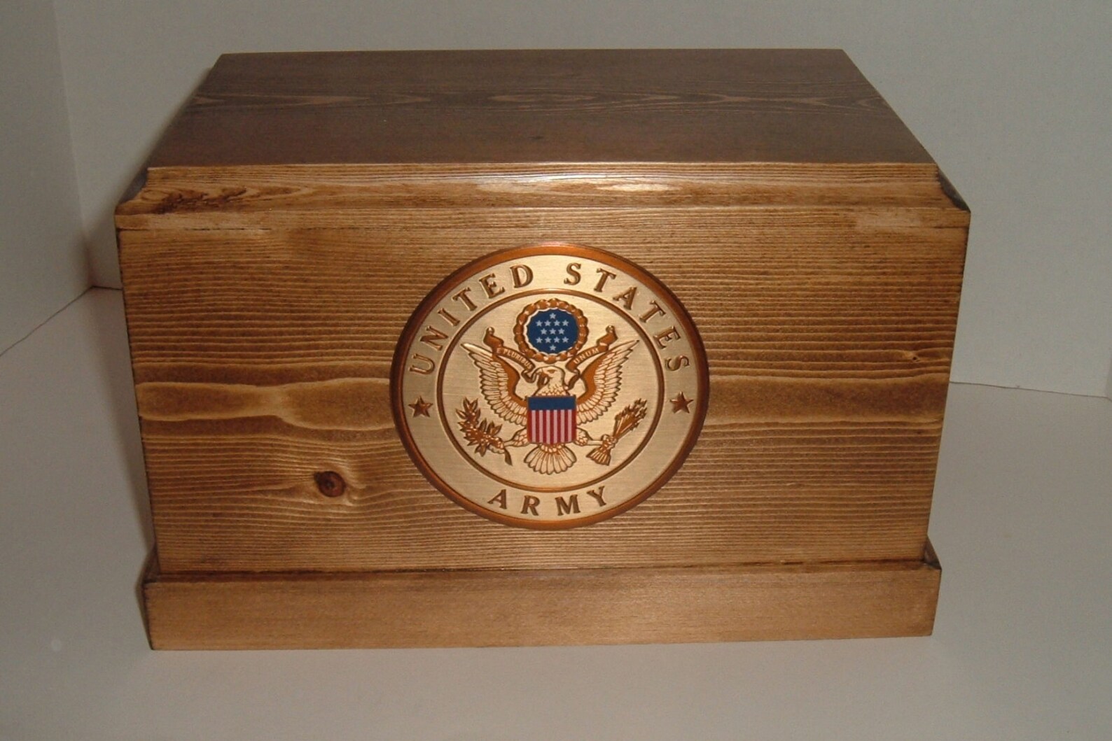 Army Cremation Urn Wooden Military Urn Etsy