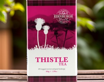 Edinburgh Tea & Coffee Company Scottish Thistle Infused Black Tea, 25 Count Envelope/Tag Teabags