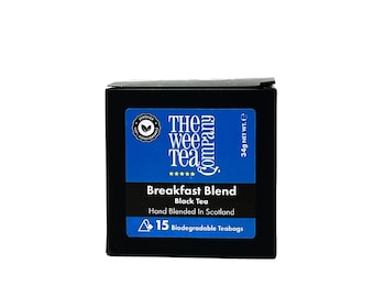 The Wee Tea Company Breakfast Smooth Black Tea -  Imported From Scotland - 15 teabags.